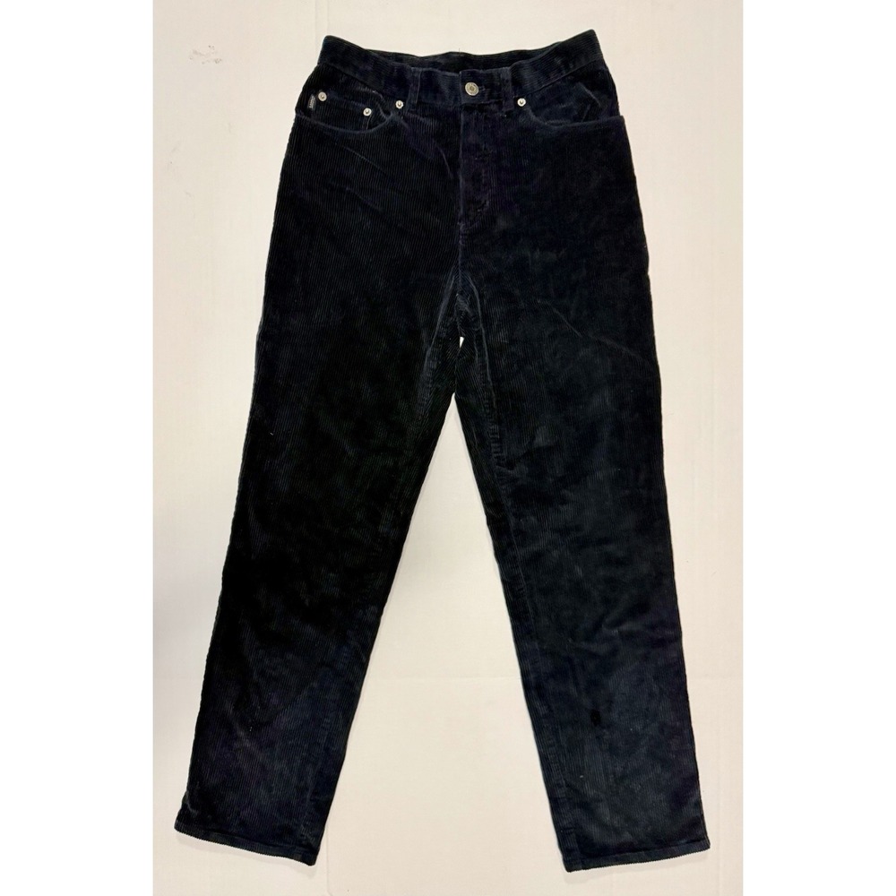 Lauren Ralph Lauren Women's Corduroy Straight Leg Pants Black Size 4 (0081) A4